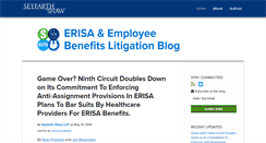 Desktop Screenshot of erisa-employeebenefitslitigationblog.com